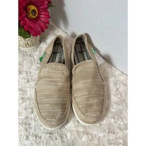 Sanuk Ldy Pairodice Hemp Woven Slip On Flats Shoes Womens Size 8